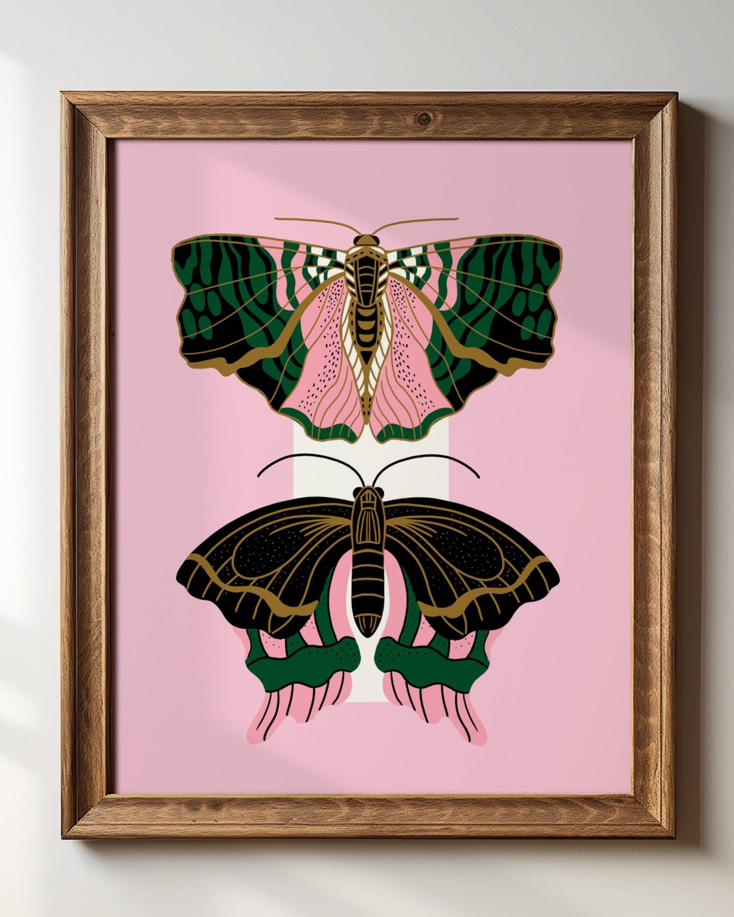 Deco Moths Art Print