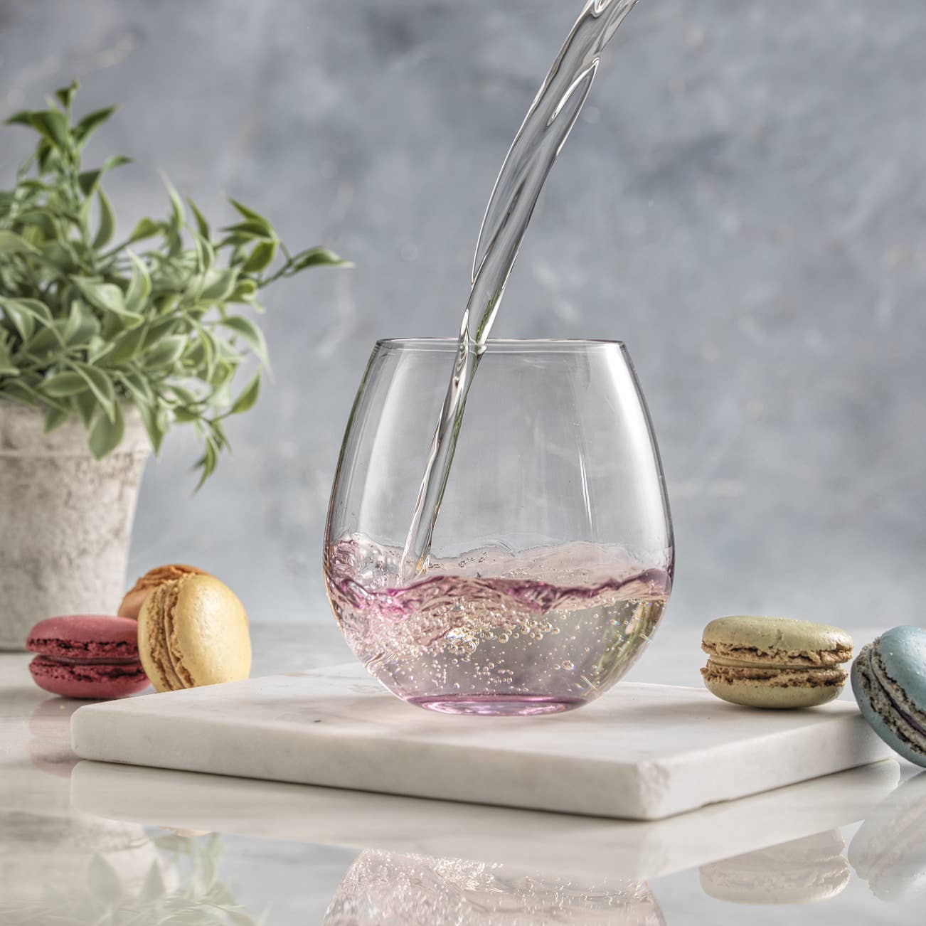 Stemless Colorful Wine Glasses (Set of 6)