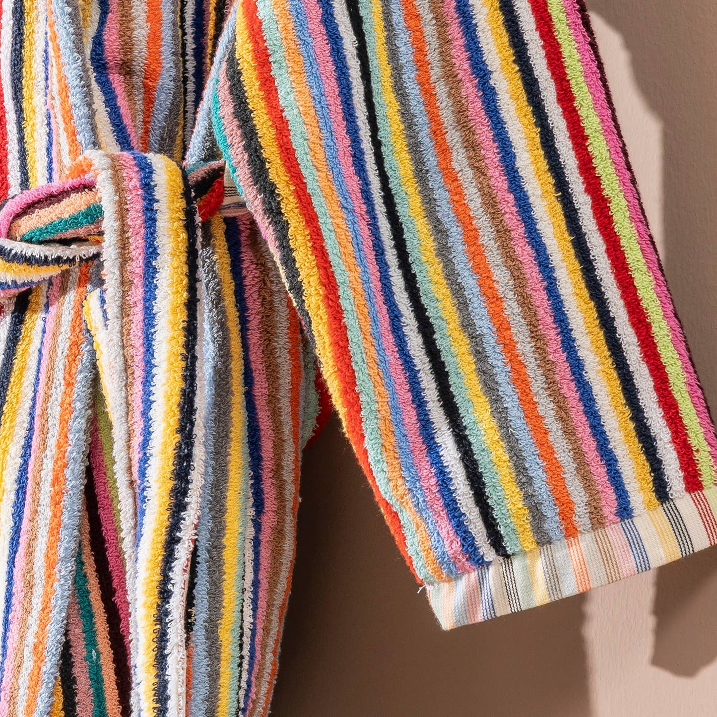 Turkish Cotton Bathrobe in Stripe Party