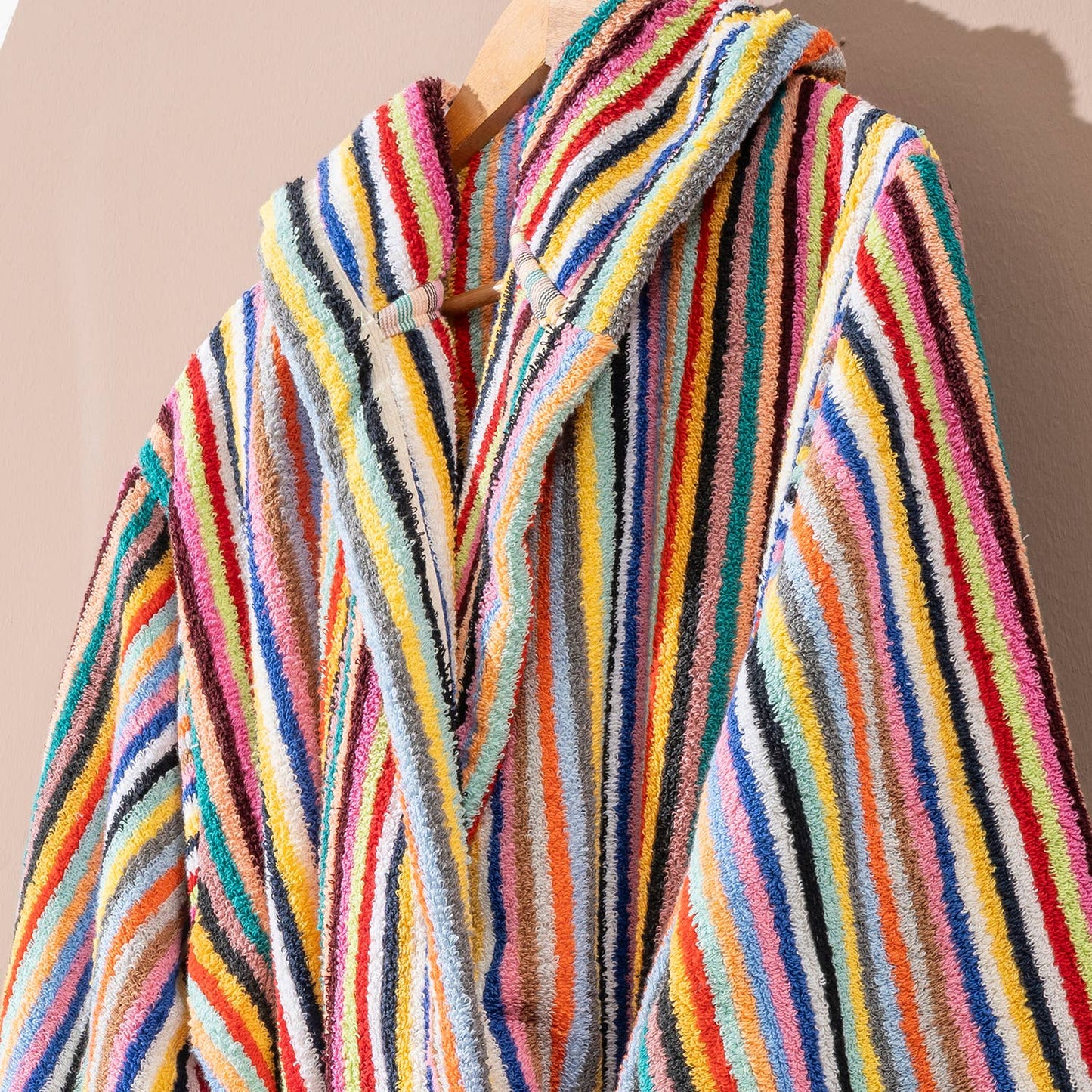 Turkish Cotton Bathrobe in Stripe Party