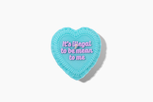 It's Illegal To Be Mean To Me Heart Cake Candle