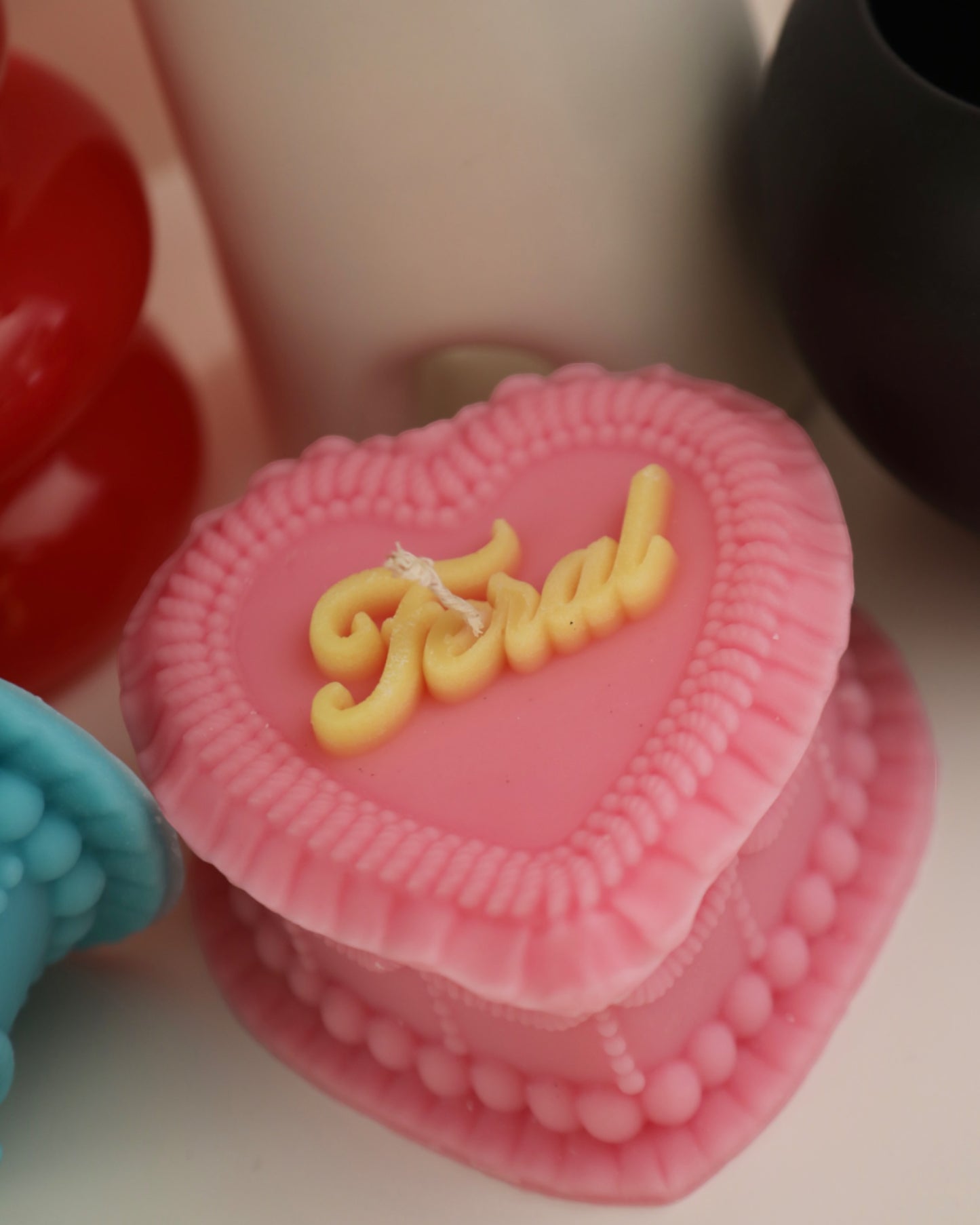 Feral Heart Cake Candle
