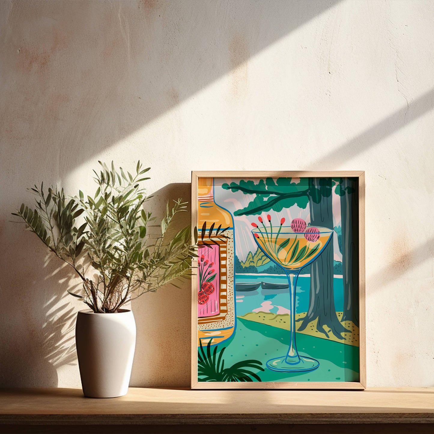 "Italian Lakeside" Art Print