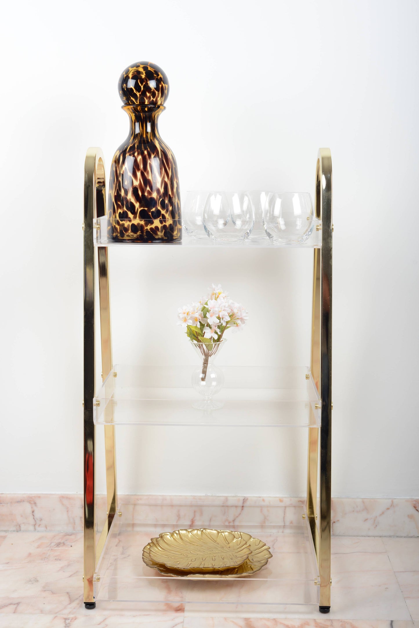 Tortoise Shell Glass Decanter