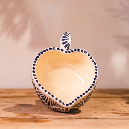 Talavera Heart Mug in Cobalt
