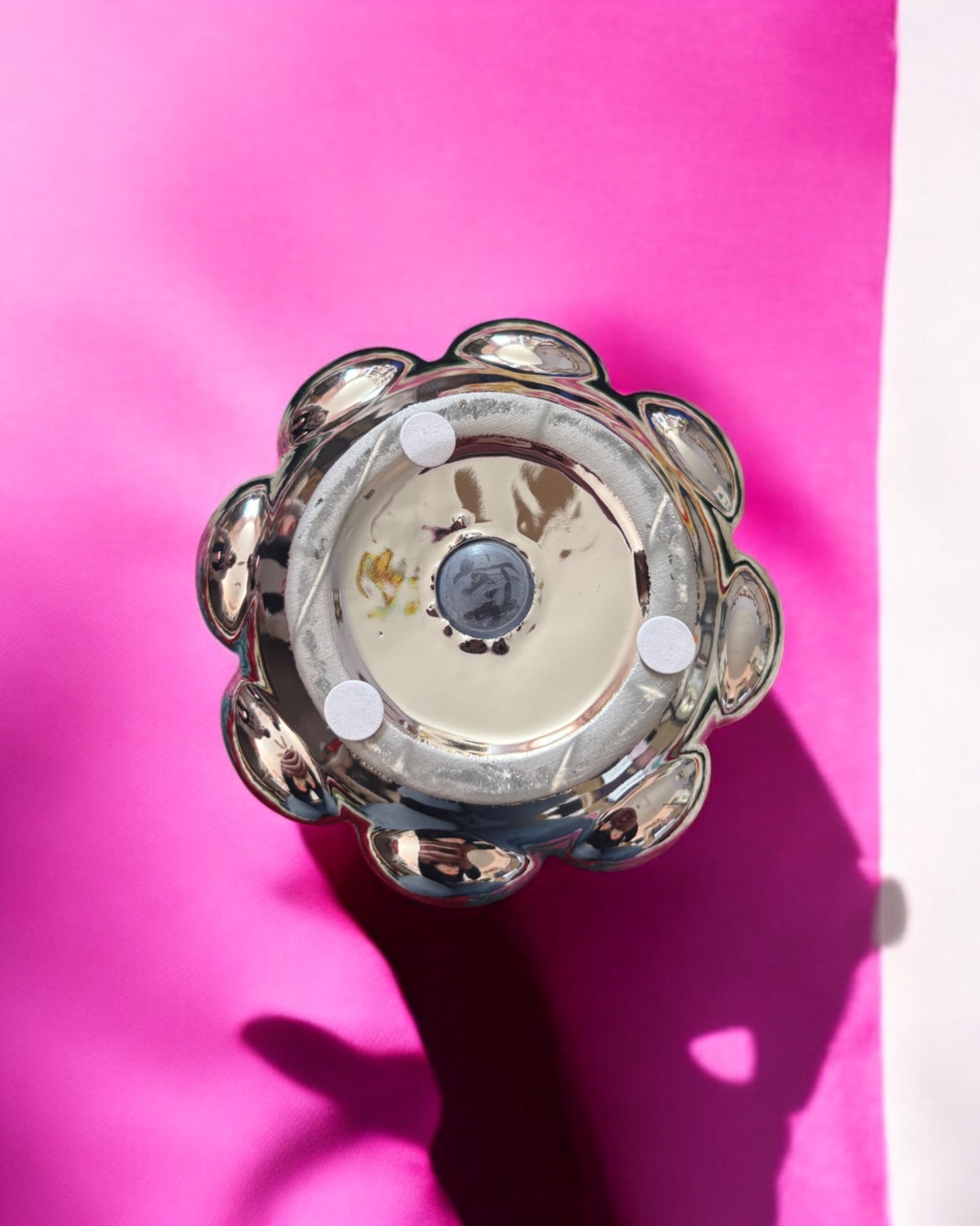 Ceramic Bubble Planter in Chrome