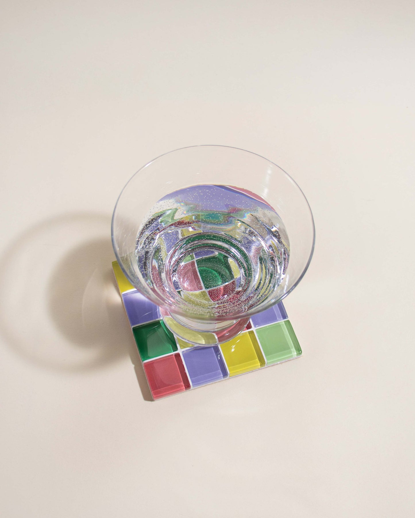 Glass Tile Coaster in The Summer Sprinkles