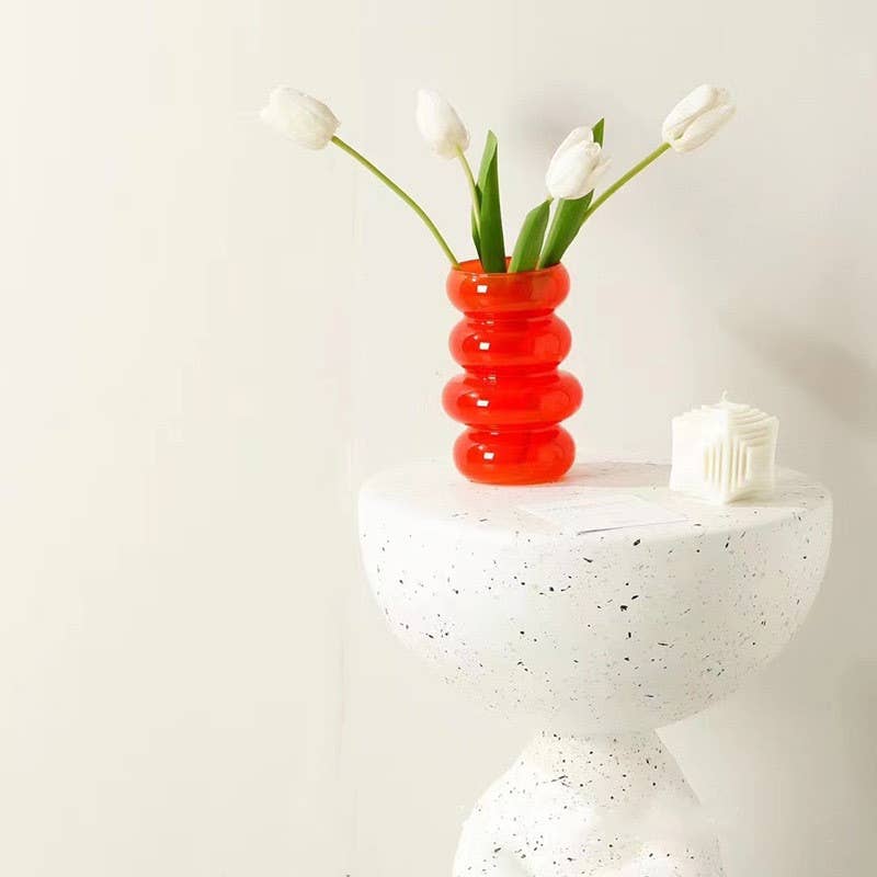 Amelia Bubble Vase in Cherry Red