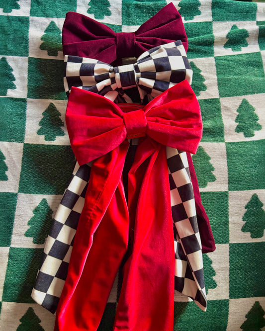 Not-So-Mini Velvet Bows (Multiple Colors)