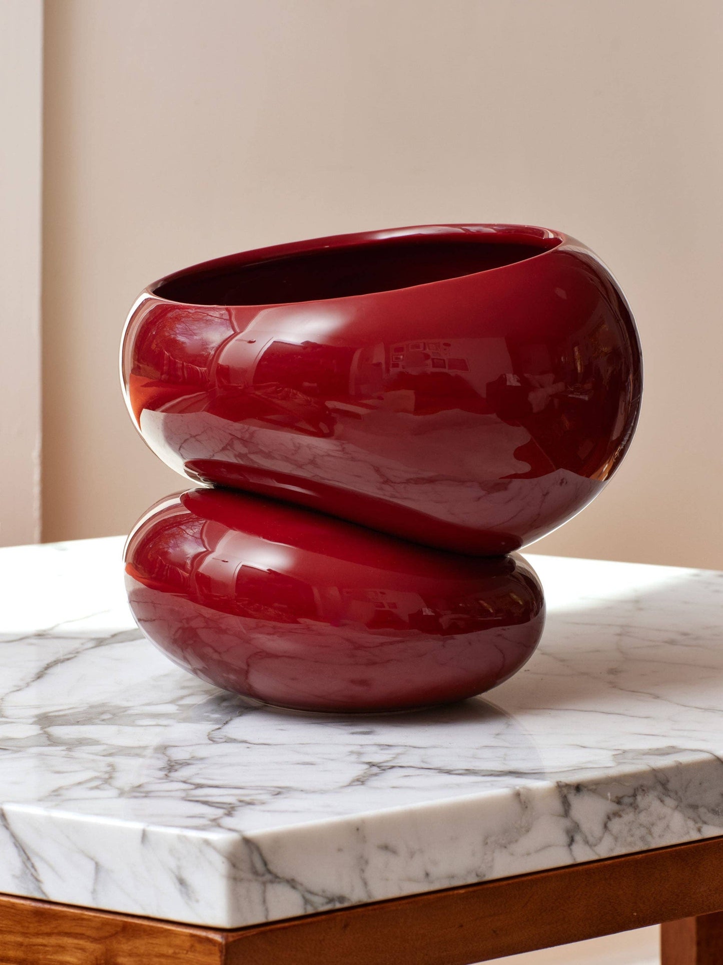 Fondra Self Watering Pot in Ruby Red
