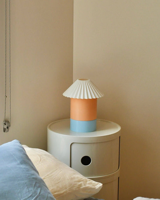 Cici Lamp (Medium) in Peach + Sky