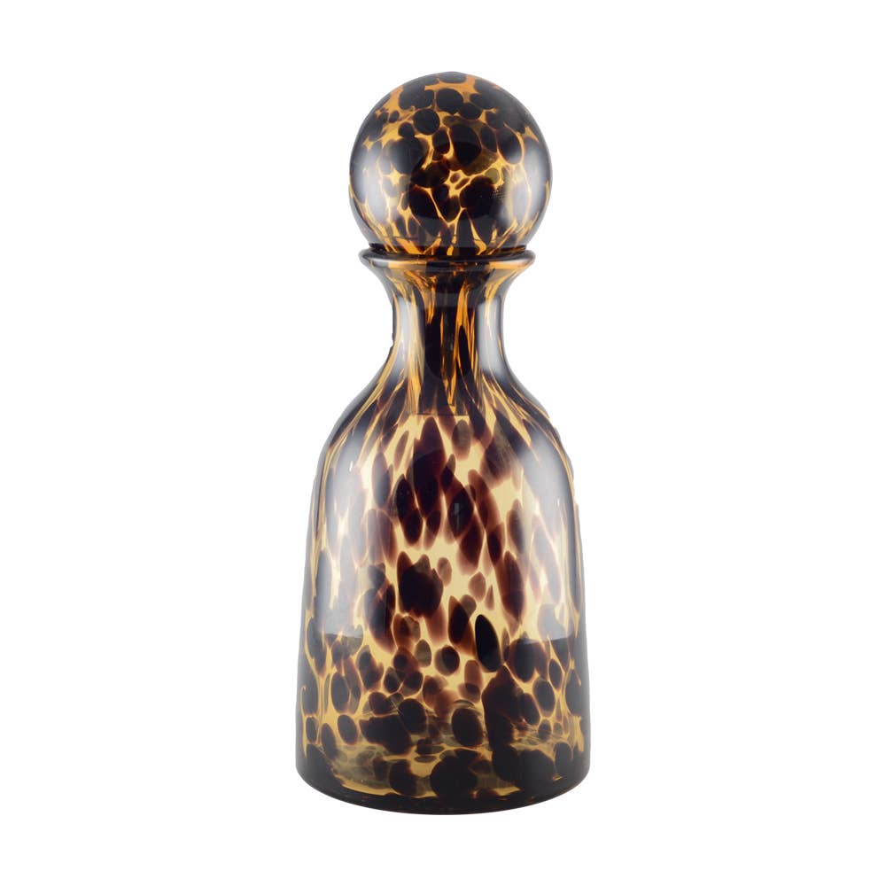 Tortoise Shell Glass Decanter