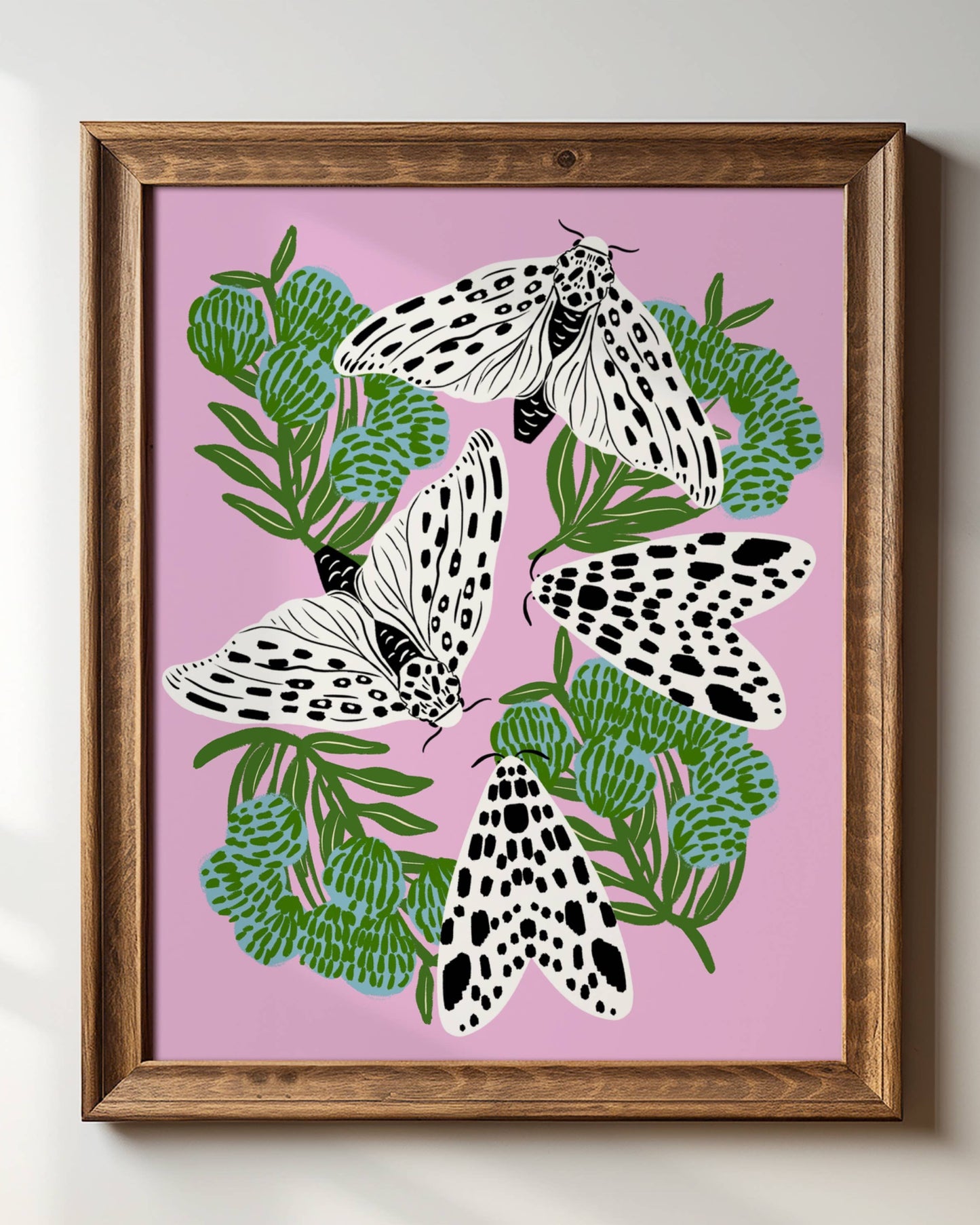 Giant Leopard Moths Art Print