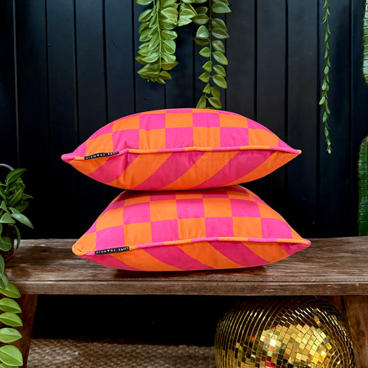 Helter Skelter Cushion Covers in Tutti Frutti