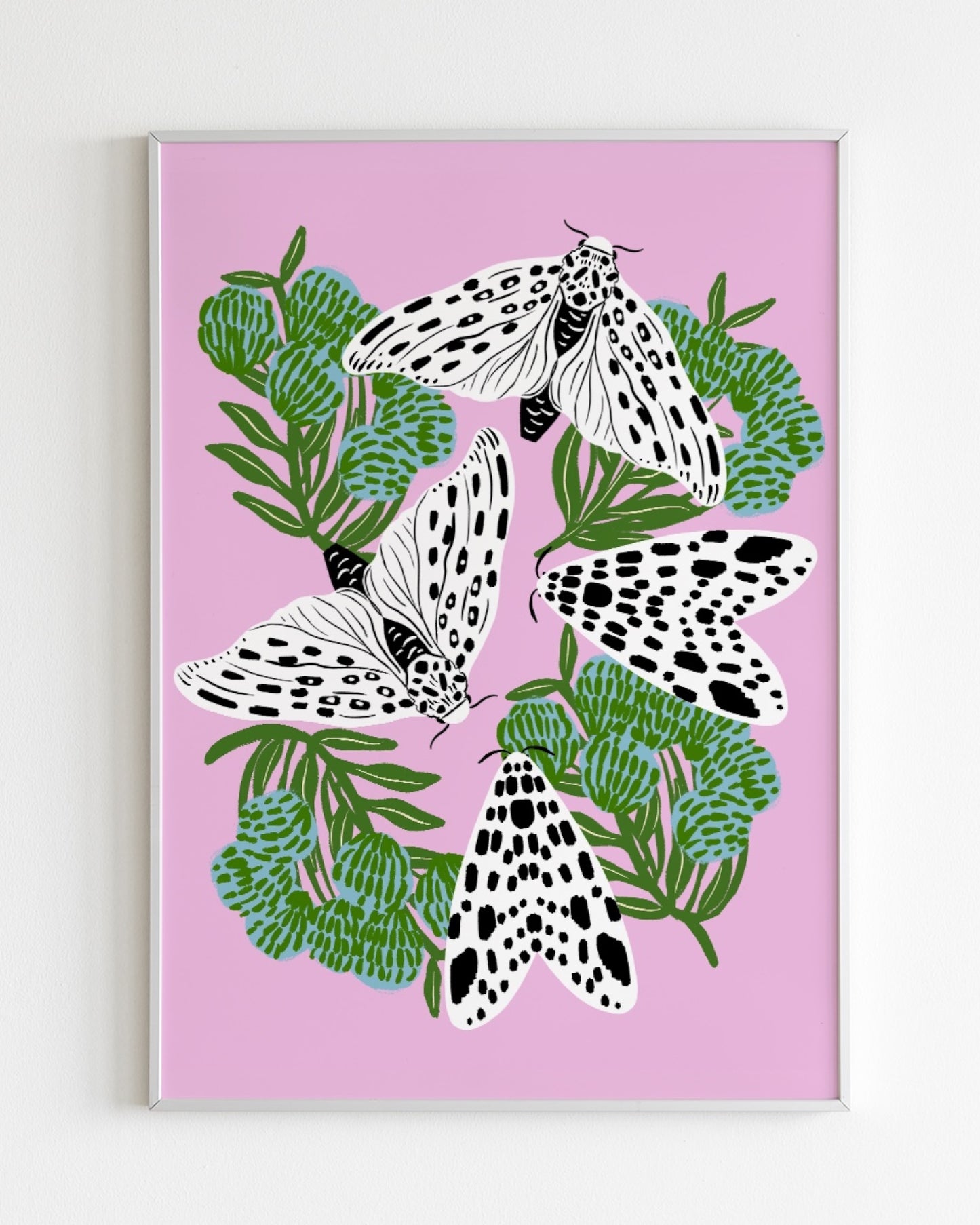 Giant Leopard Moths Art Print