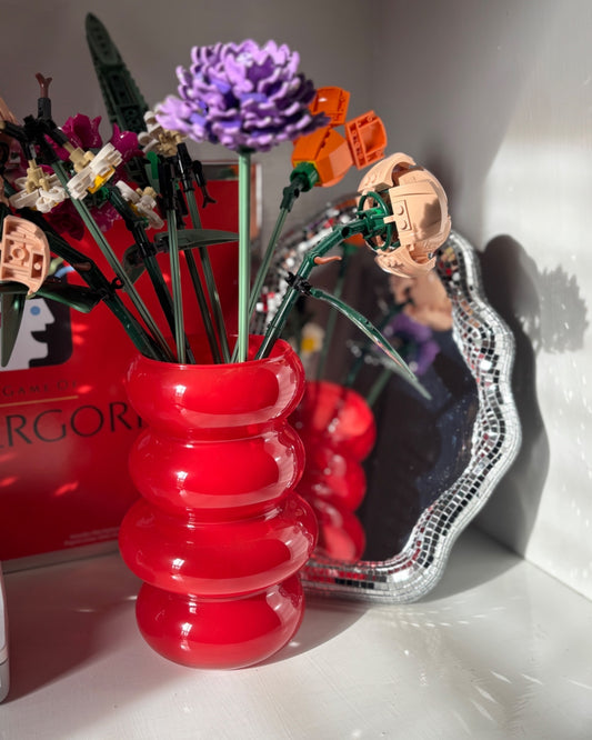 Amelia Bubble Vase in Cherry Red