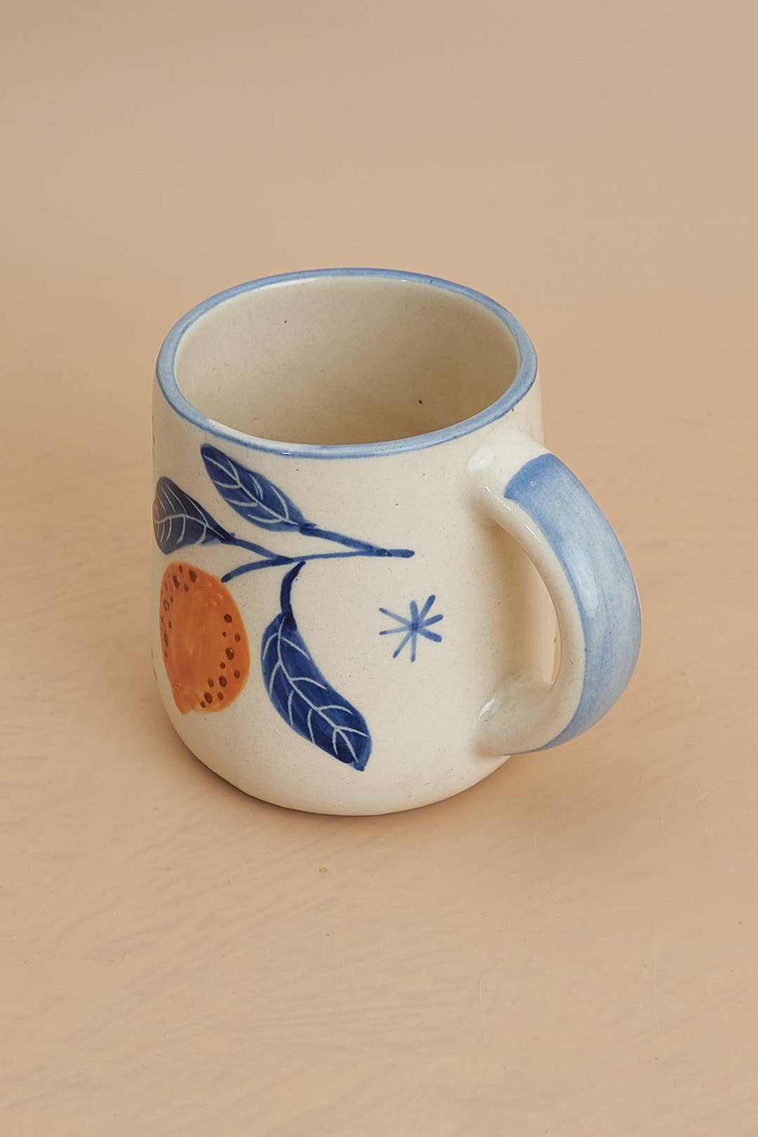 Stoneware Mug in Blue Lemon