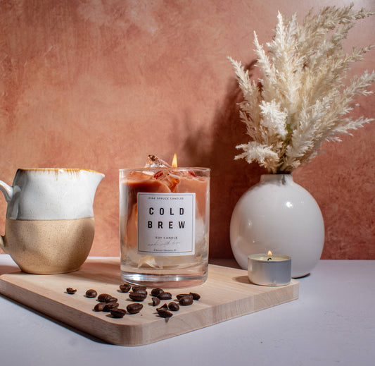 Handpoured Soy Wax Cold Brew Iced Coffee Candle 