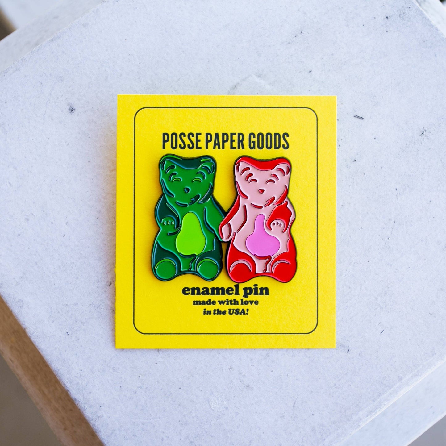 Inseparable Gummy Bear Pair Enamel Pin