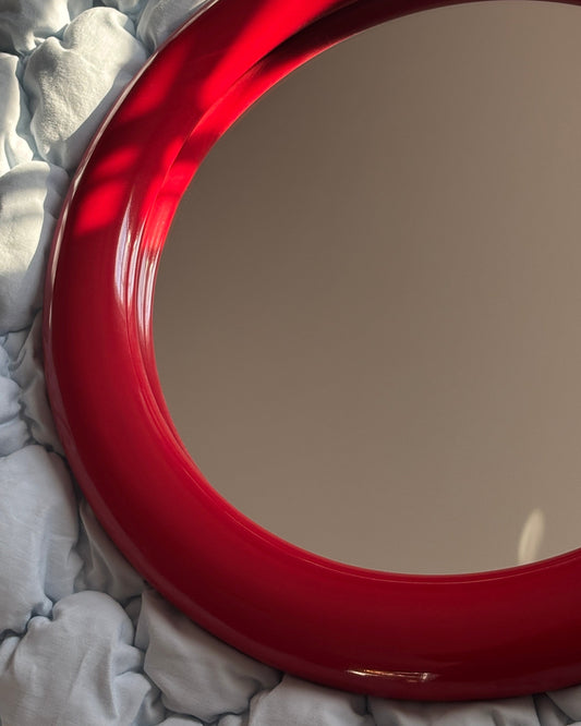 Duplum Mirror in Cherry Red