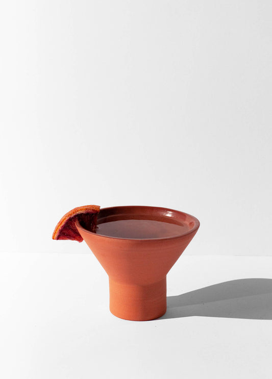 Jane Stemless Martini Glass in Terra Cotta
