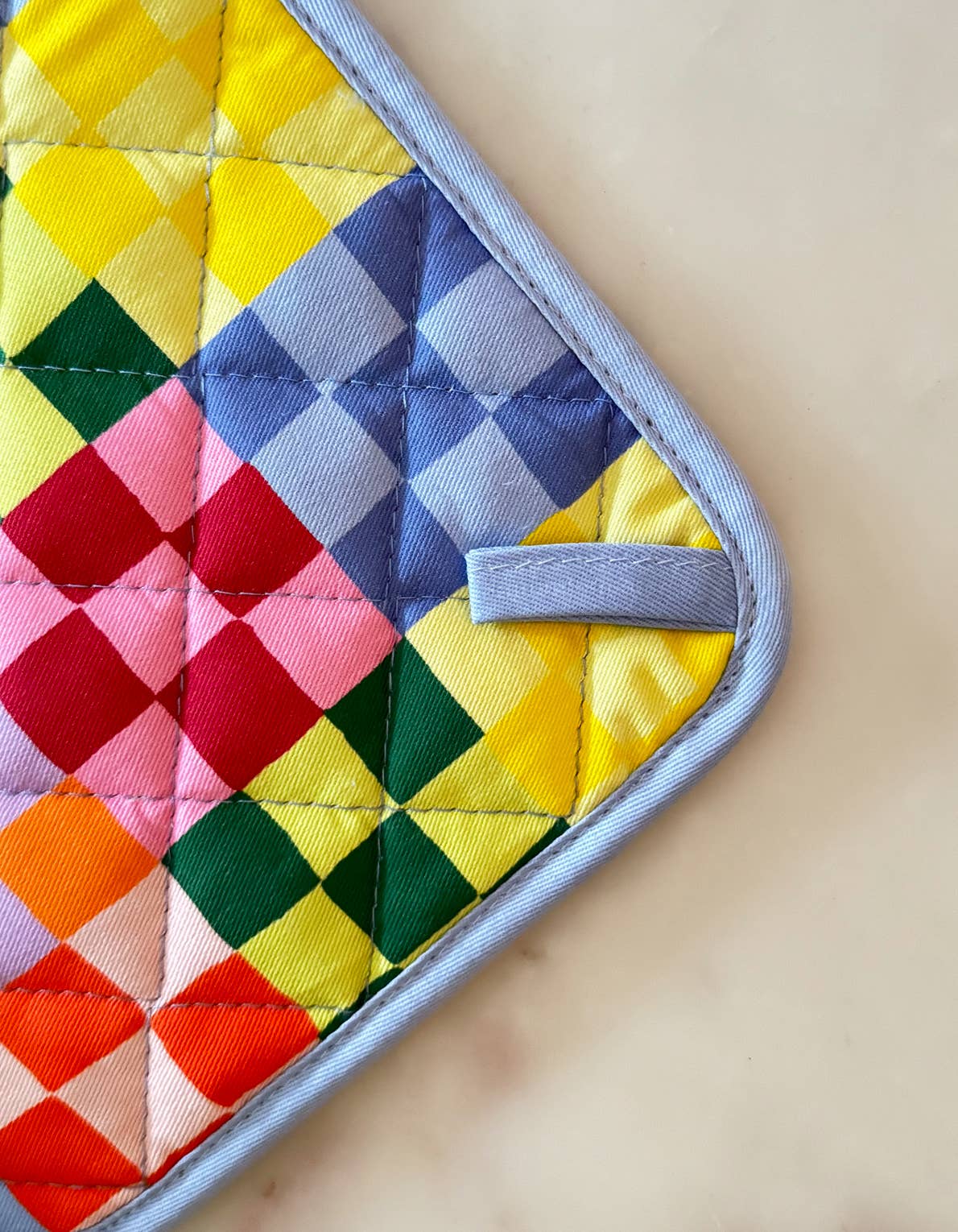 Rainbow Check Oven Mitt & Pot Holder Set