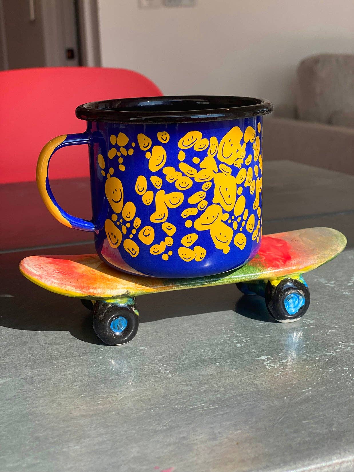 Speckled Smileys Enamel mug