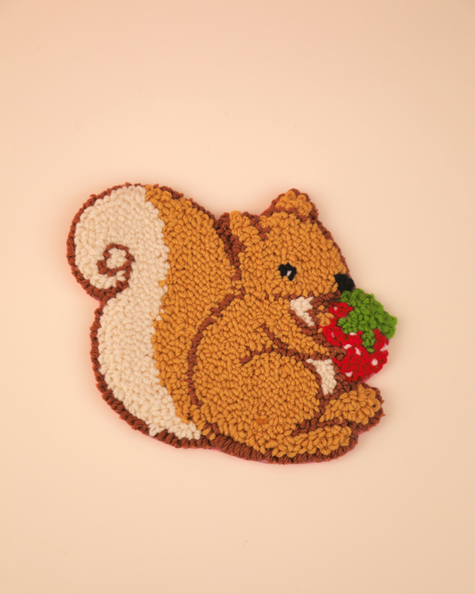 Cinnamon the Squirrel Mug Rugs (Set of 2)