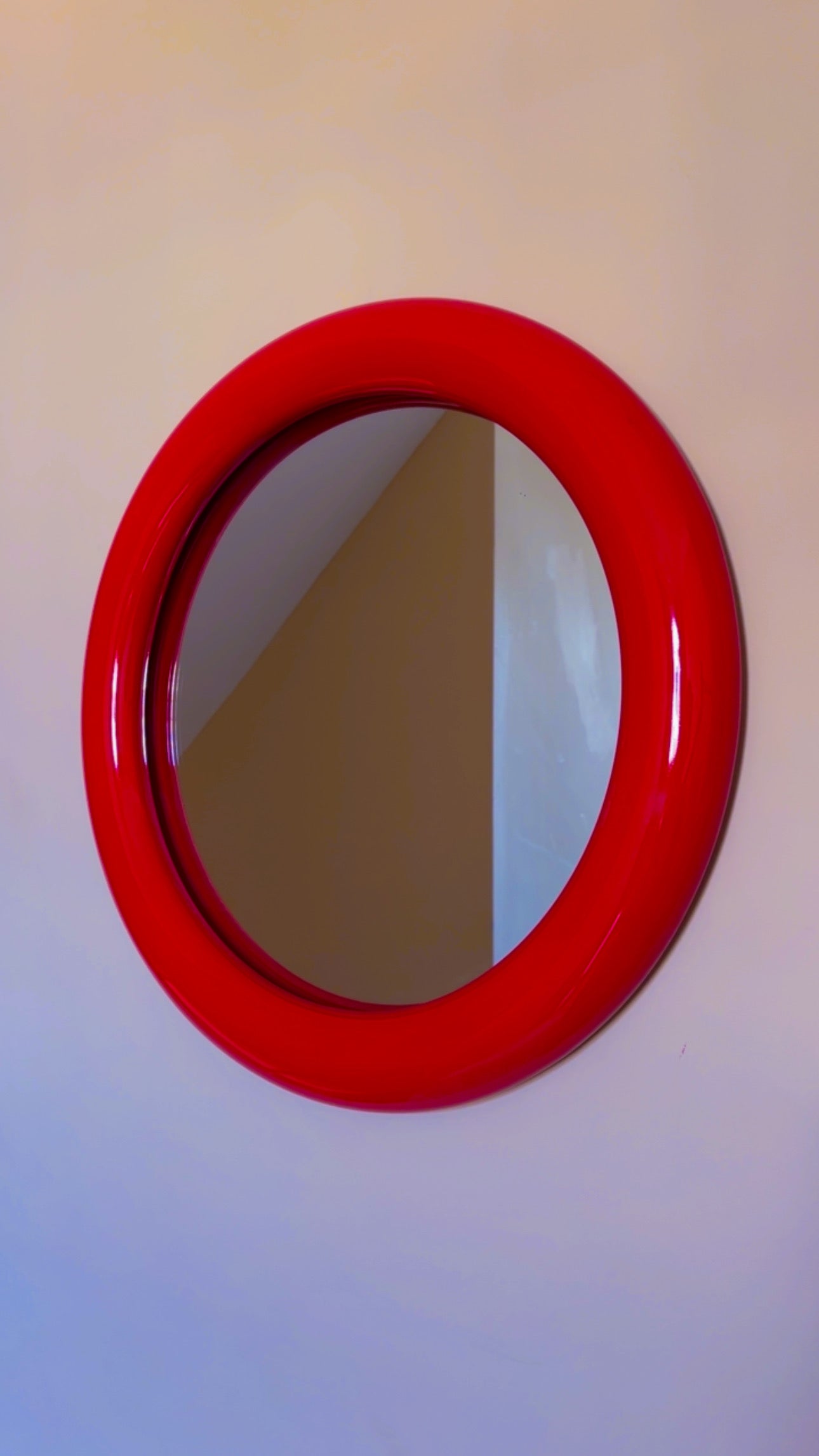 Duplum Mirror in Cherry Red
