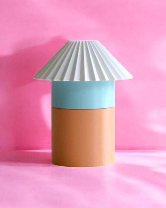 Cici Lamp (Medium) in Peach + Sky