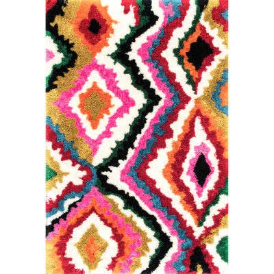 Handmade Carnival Shaggy Rug