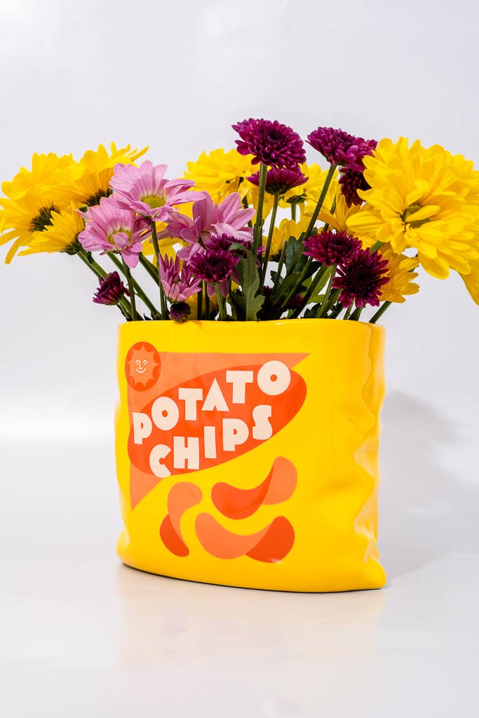 Potato Chips Ceramic Vase