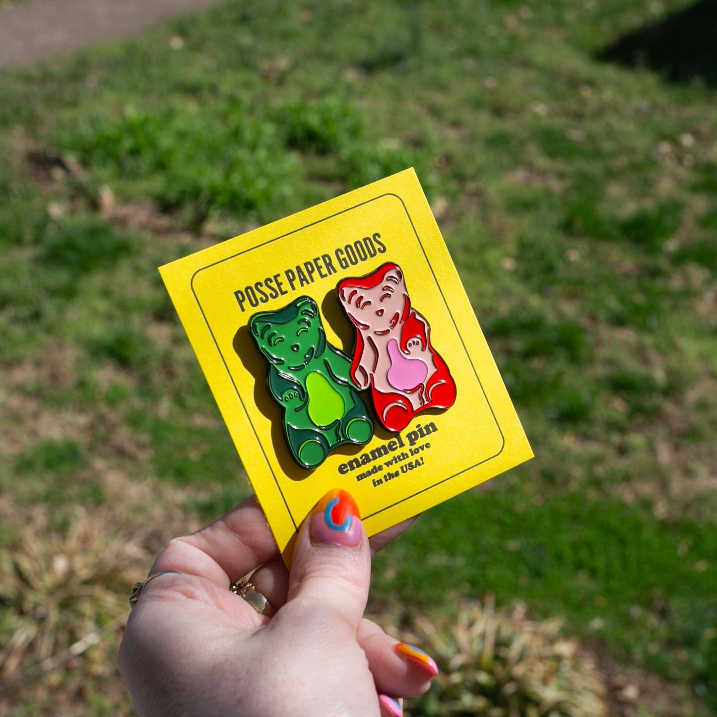 Inseparable Gummy Bear Pair Enamel Pin