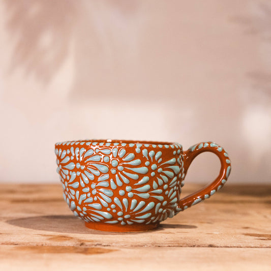 Heart Mug in Mint Cocoa