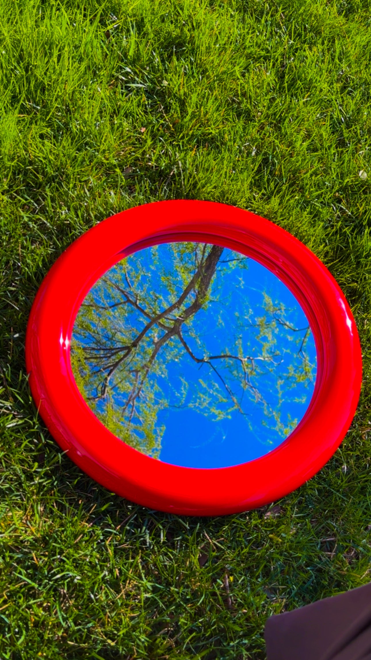 Duplum Mirror in Cherry Red