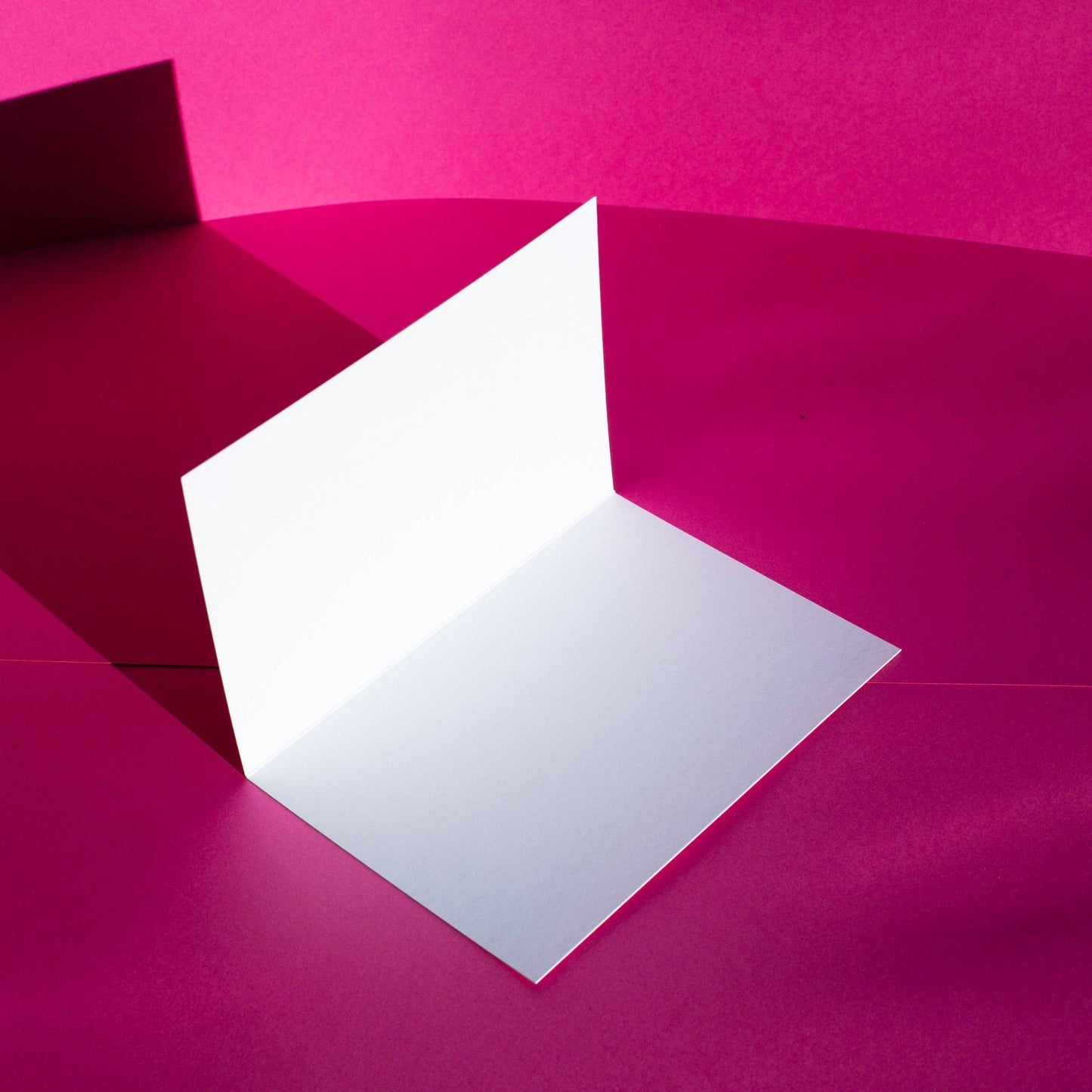 Gumdrop Studios white recycled cotton paper birthday card, blank inside, with kraft envelope. Folded 6.25 x 4.25in.