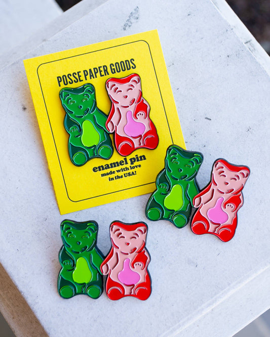 Inseparable Gummy Bear Pair Enamel Pin