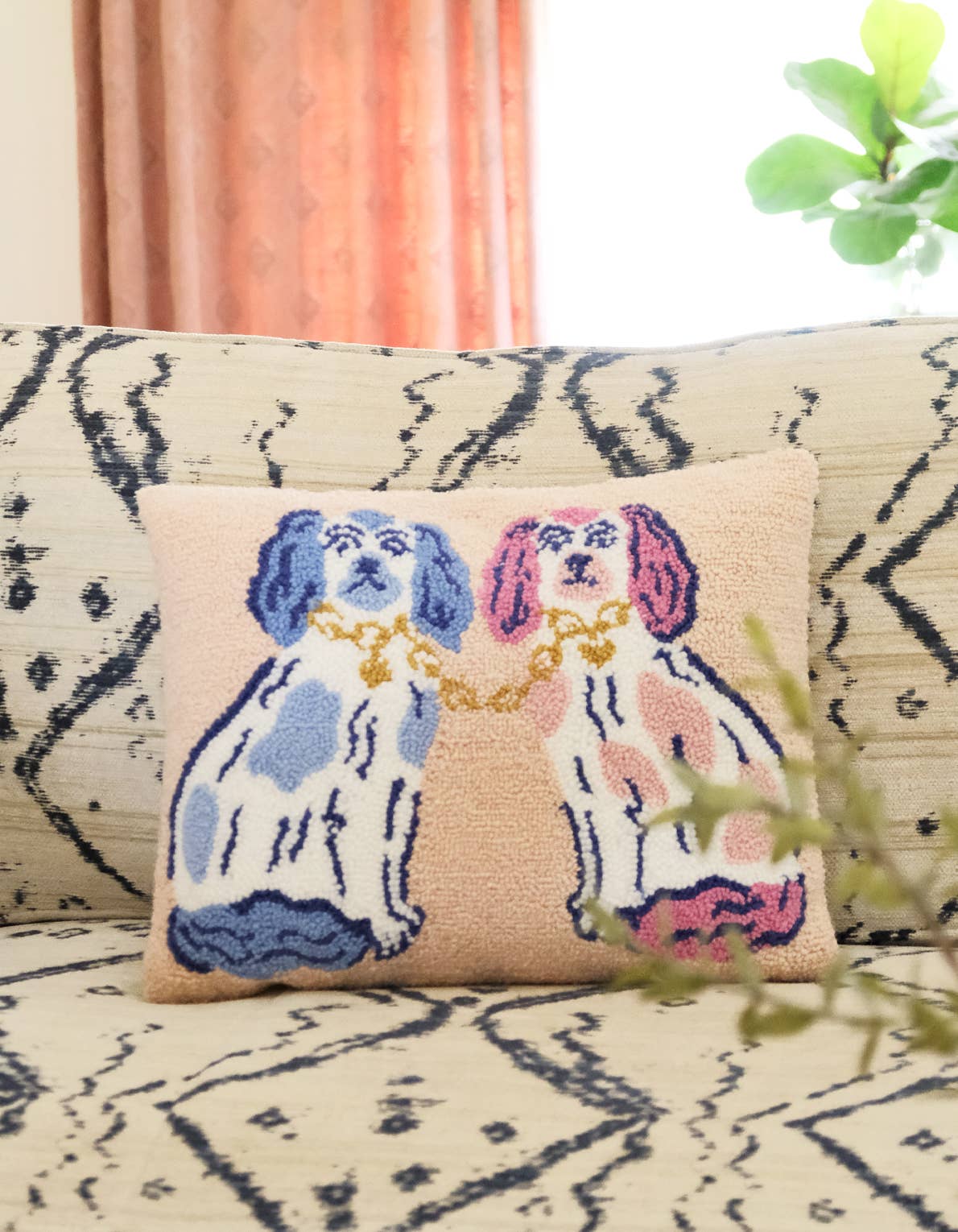 Staffordshire Dogs Throw Pillow