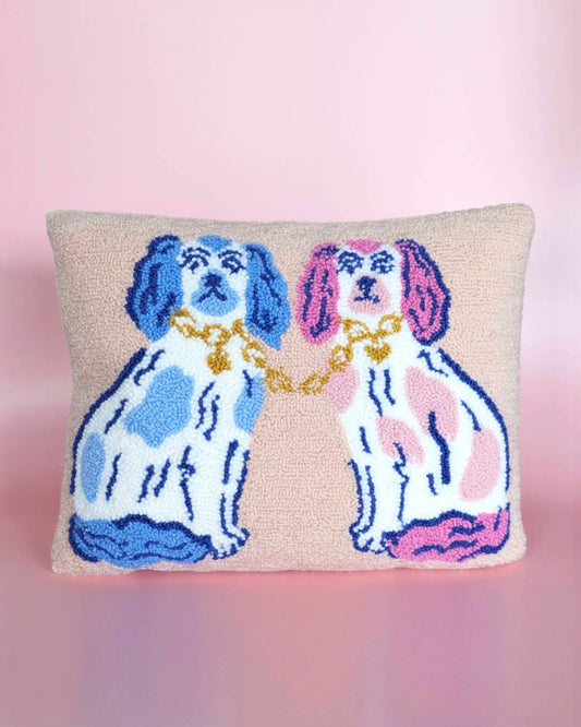 Staffordshire Dogs Throw Pillow