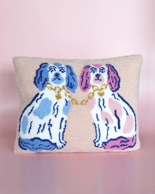 Staffordshire Dogs Throw Pillow