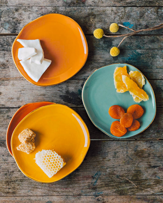 Pebble Appetizer Plates in Dune  (Set of 4)