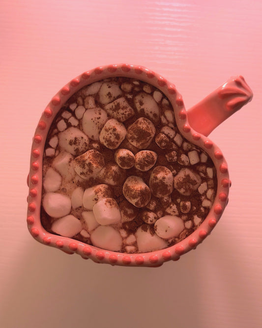 Two Toned Heart Mug in Plush Pink