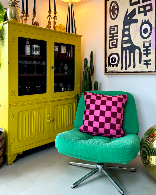 Helter Skelter Cushions in Raspberry Sorbet