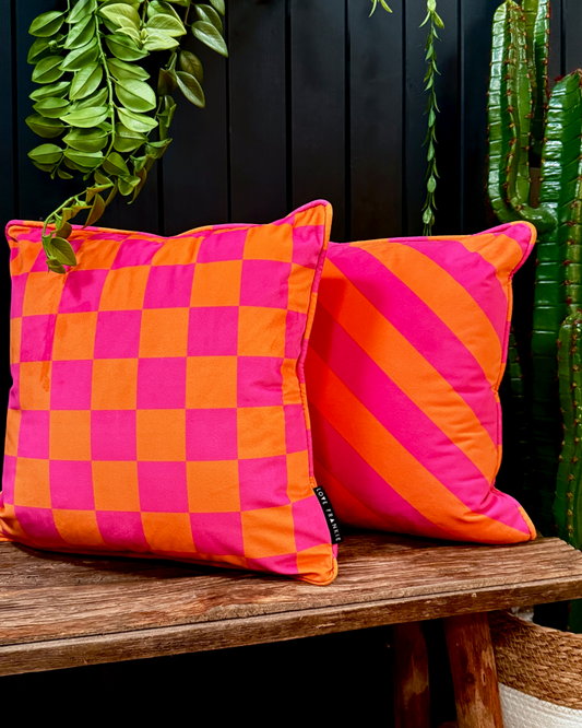 Helter Skelter Cushion Covers in Tutti Frutti