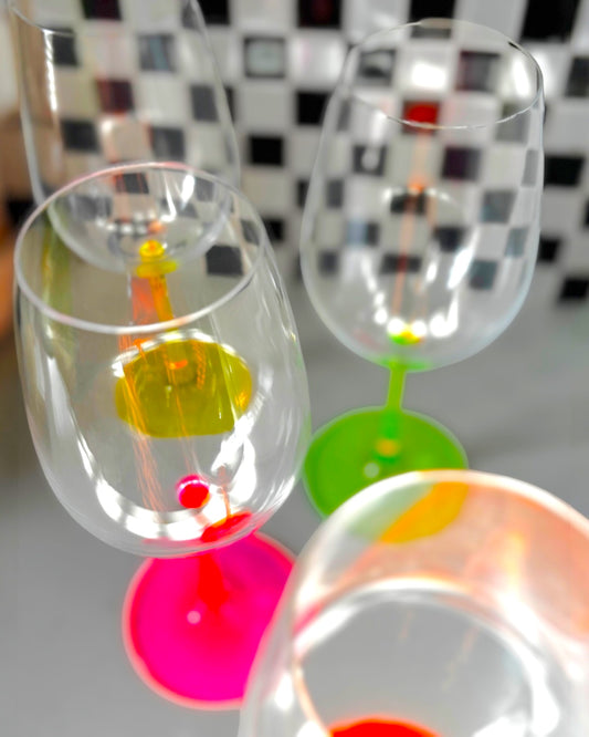 Neon Wine Glasses (Set of 4)