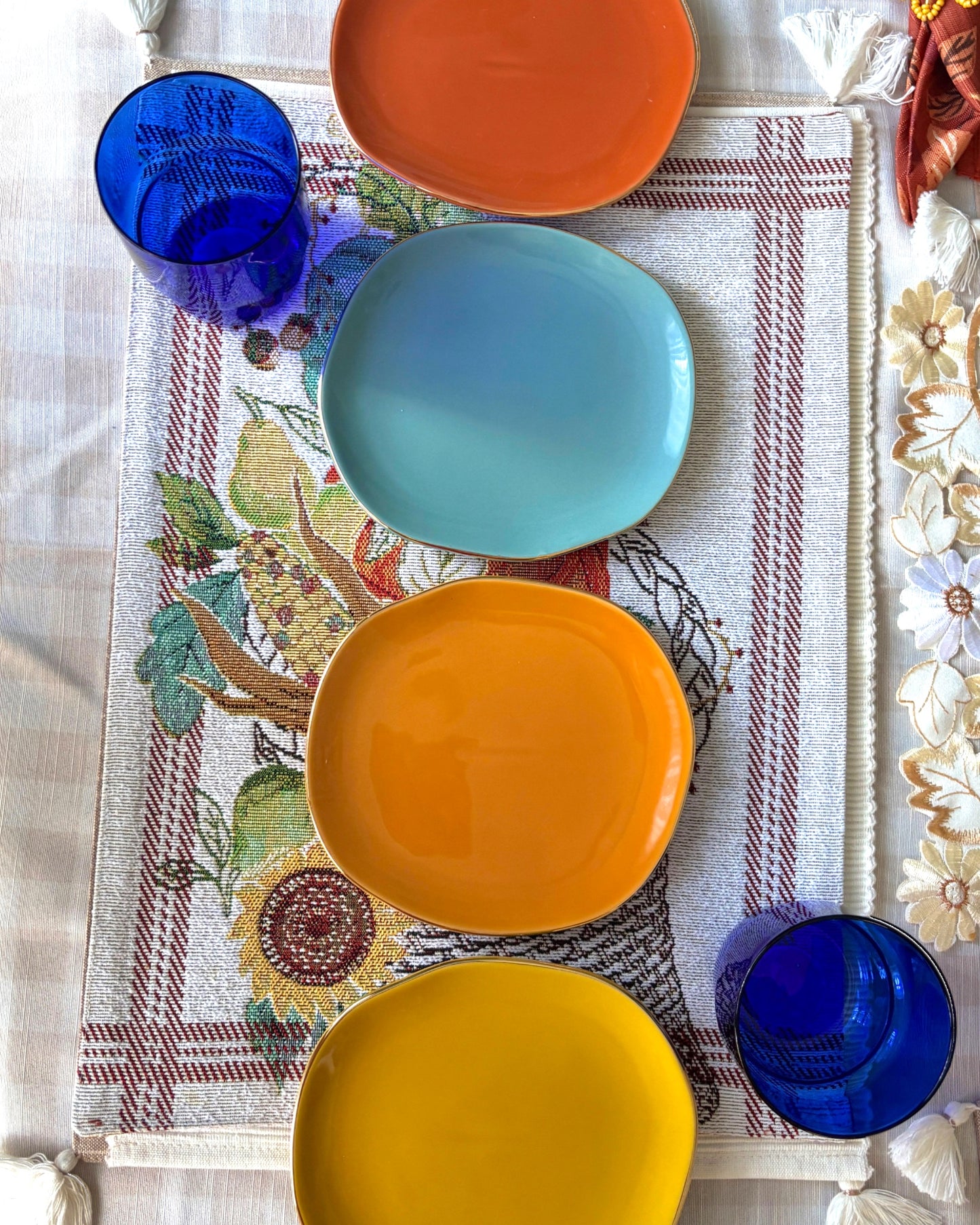 Pebble Appetizer Plates in Dune  (Set of 4)