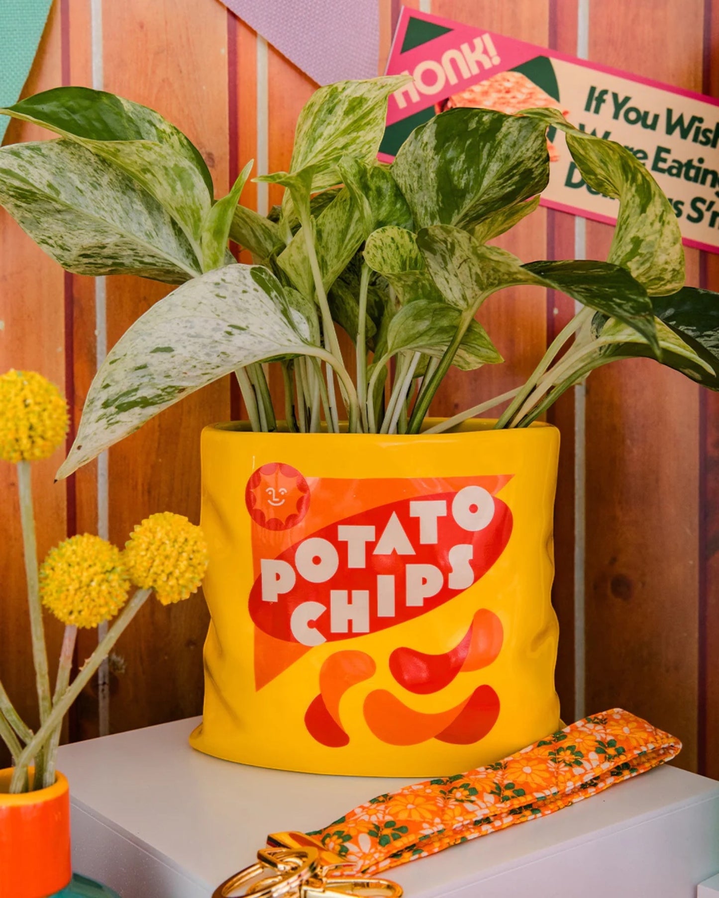 Potato Chips Ceramic Vase