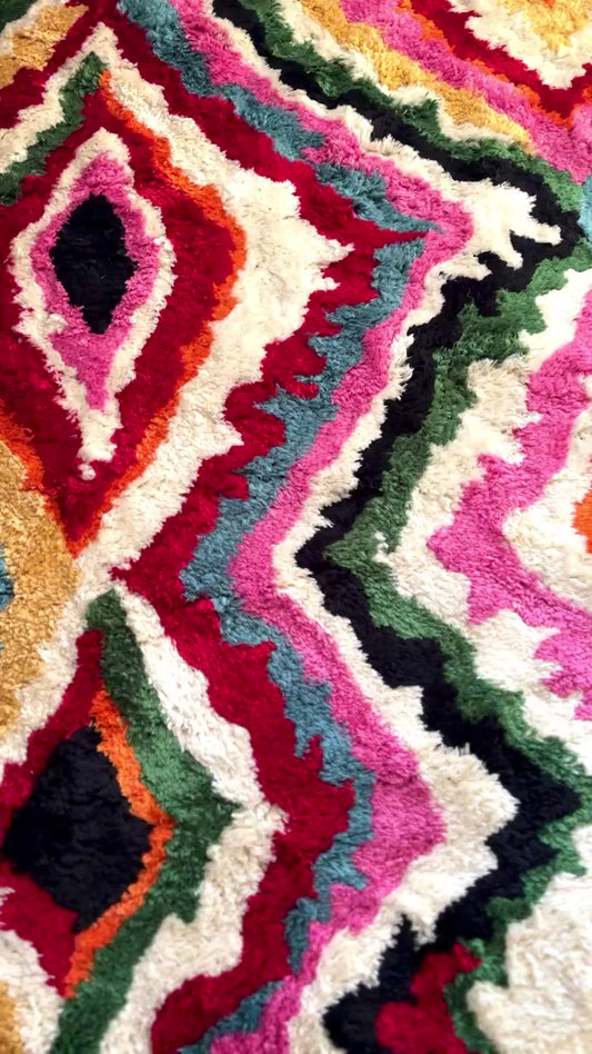 Handmade Carnival Shaggy Rug