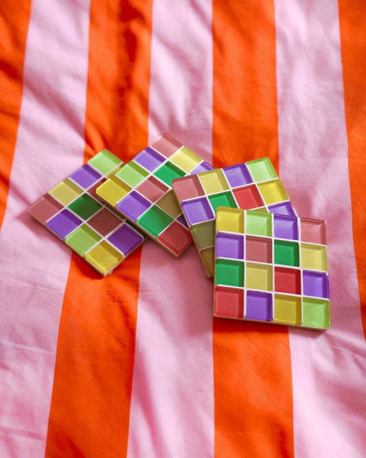 Glass Tile Coaster in The Summer Sprinkles