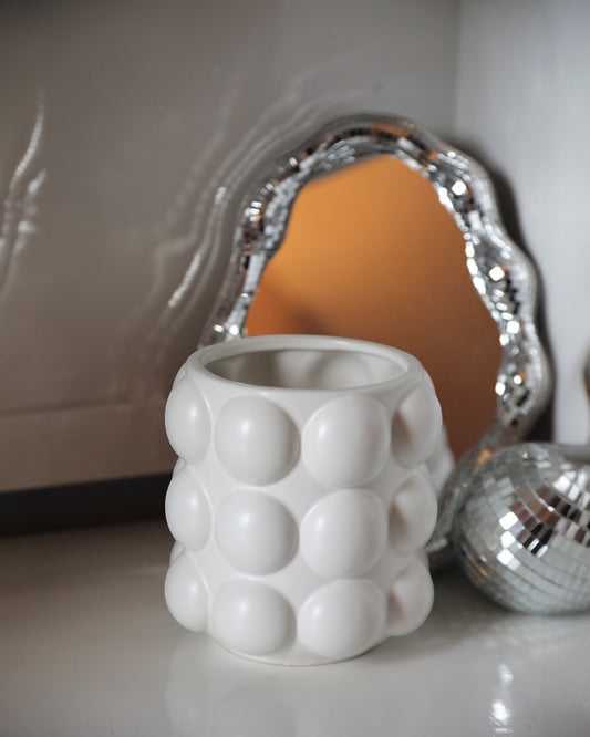 Ceramic Bubble Planter in White (Large)